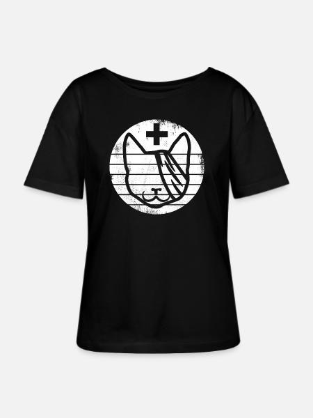 Erste Hilfe für Katzen - Stanley/Stella Relaxed Rundhals Frauen Bio-T-Shirt SERENA - Schwarz