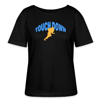 TOUCH DOWN - Stanley/Stella SERENA Relaxed Women’s Organic Round Neck T-shirt - black - Front - Anna (173cm)