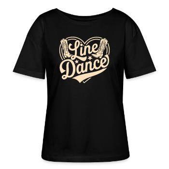 Linedance - Stanley/Stella Relaxed Rundhals Frauen Bio-T-Shirt SERENA - Schwarz - Vorne - Anna (173cm)