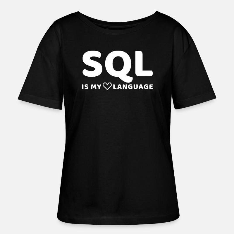 Celestial Code Pattern on Dark Background - Stanley/Stella SERENA Relaxed Women’s Organic Round Neck T-shirt - black