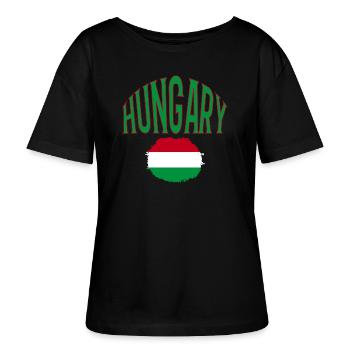 Hongrie - T-shirt bio à col rond SERENA Stanley/Stella Femme - noir - Devant - Anna (173cm)