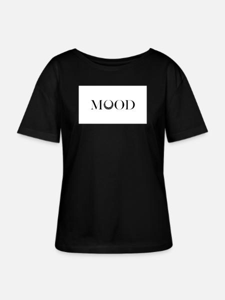 MOOD Minimal Typography Design - Stanley/Stella Relaxed Rundhals Frauen Bio-T-Shirt SERENA - Schwarz