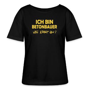Profession Ouvrier du béton - T-shirt bio à col rond SERENA Stanley/Stella Femme - noir - Devant - Anna (173cm)