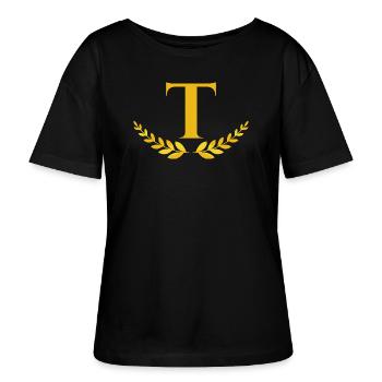 t - T-shirt bio à col rond SERENA Stanley/Stella Femme - noir - Devant - Anna (173cm)