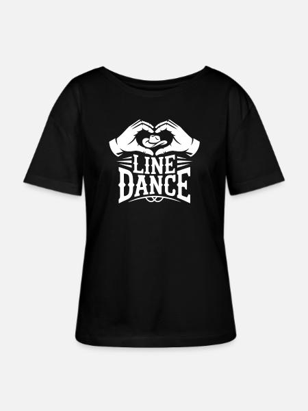 LineDance Herzhand Cowboy - Stanley/Stella Relaxed Rundhals Frauen Bio-T-Shirt SERENA - Schwarz