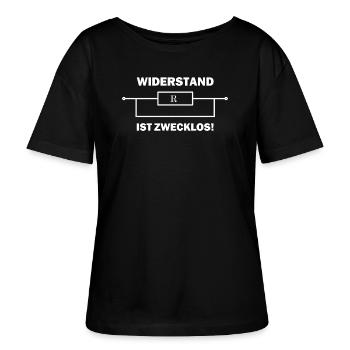 Widerstand Elektrotechnik Elektronik Elektriker - Stanley/Stella Relaxed Rundhals Frauen Bio-T-Shirt SERENA - Schwarz - Vorne - Anna (173cm)