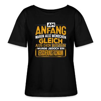 VERSICHERUNGS-FACHMANN - Der Beste - Stanley/Stella Relaxed Rundhals Frauen Bio-T-Shirt SERENA - Schwarz - Vorne - Anna (173cm)