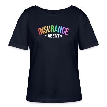 Insurance Insurance Agent Assets - Stanley/Stella SERENA Relaxed Women’s Organic Round Neck T-shirt - navy - Front - Anna (173cm)