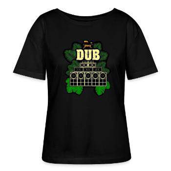 Système de sonorisation dub - T-shirt bio à col rond SERENA Stanley/Stella Femme - noir - Devant - Anna (173cm)