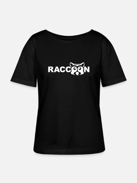raccoon - Stanley/Stella Relaxed Rundhals Frauen Bio-T-Shirt SERENA - Schwarz