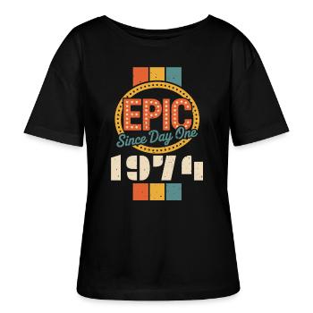Legendär seit 1974 - Stanley/Stella Relaxed Rundhals Frauen Bio-T-Shirt SERENA - Schwarz - Vorne - Anna (173cm)