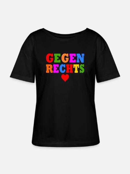 Gegen rechts - Stanley/Stella Relaxed Rundhals Frauen Bio-T-Shirt SERENA - Schwarz
