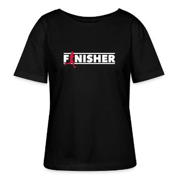 Finisher - Running motivation - Jogging - Stanley/Stella SERENA Relaxed Women’s Organic Round Neck T-shirt - black - Front - Anna (173cm)