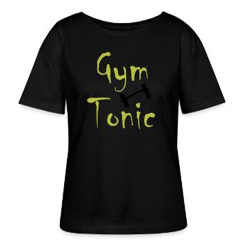 Gym Tonic - Stanley/Stella Relaxed Rundhals Frauen Bio-T-Shirt SERENA - Schwarz - Vorne - Anna (173cm)