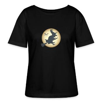 Hexe - Stanley/Stella Relaxed Rundhals Frauen Bio-T-Shirt SERENA - Schwarz - Vorne - Anna (173cm)