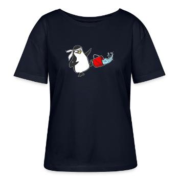 Drôle de karaté pingouin ninja enfants - T-shirt bio à col rond SERENA Stanley/Stella Femme - marine - Devant - Anna (173cm)