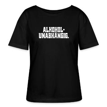Alkoholunabhängig Sober Straight Edge Alkoholfrei - Stanley/Stella Relaxed Rundhals Frauen Bio-T-Shirt SERENA - Schwarz - Vorne - Anna (173cm)