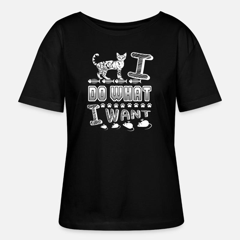 Devon rex Cat Devon rex I Do What I Want - Stanley/Stella SERENA Relaxed Women’s Organic Round Neck T-shirt - black