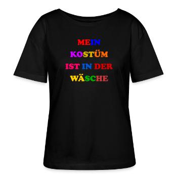 Karneval Kostüm Damen Geschenk Fasching Fastnacht - Stanley/Stella Relaxed Rundhals Frauen Bio-T-Shirt SERENA - Schwarz - Vorne - Anna (173cm)