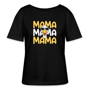 Mom Mother Goose - Stanley/Stella SERENA Relaxed Women’s Organic Round Neck T-shirt - black - Front - Anna (173cm)