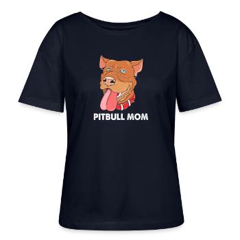 Pitbull - T-shirt bio à col rond SERENA Stanley/Stella Femme - marine - Devant - Anna (173cm)