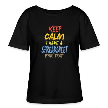 Keep Calm I Have A Table For This - Stanley/Stella SERENA Relaxed Women’s Organic Round Neck T-shirt - black - Front - Anna (173cm)