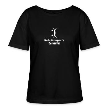 Maths Math Teacher Schrödinger's smile - Stanley/Stella SERENA Relaxed Women’s Organic Round Neck T-shirt - black - Front - Anna (173cm)