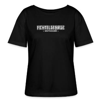 Fichtelgebirge - Stanley/Stella Relaxed Rundhals Frauen Bio-T-Shirt SERENA - Schwarz - Vorne - Anna (173cm)