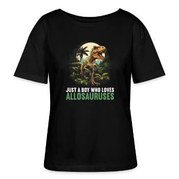 Allosaurier Allosaurus - Stanley/Stella Relaxed Rundhals Frauen Bio-T-Shirt SERENA - Schwarz - Vorne - Anna (173cm)