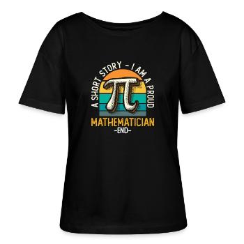 Mathematician A Short Story I Am A Statistician - Stanley/Stella SERENA Relaxed Women’s Organic Round Neck T-shirt - black - Front - Anna (173cm)