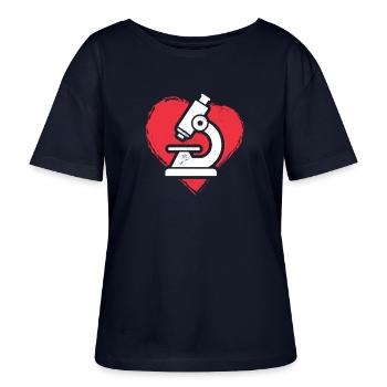 Amour Scientifique de laboratoire médical Drôle Scientifique MLS - T-shirt bio à col rond SERENA Stanley/Stella Femme - marine - Devant - Anna (173cm)