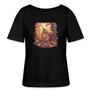 Eichhörnchen - Stanley/Stella Relaxed Rundhals Frauen Bio-T-Shirt SERENA - Schwarz - Vorne - Anna (173cm)