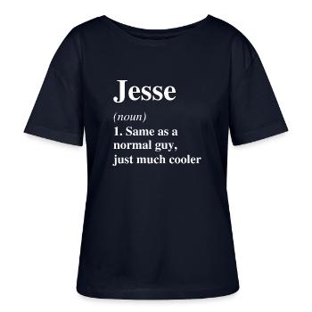Jesse Definition Cooler Name Spruch Geschenk - Stanley/Stella Relaxed Rundhals Frauen Bio-T-Shirt SERENA - Navy - Vorne - Anna (173cm)