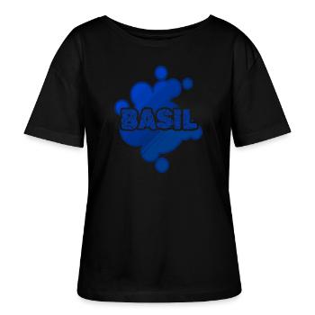 Vorname Basil - Stanley/Stella Relaxed Rundhals Frauen Bio-T-Shirt SERENA - Schwarz - Vorne - Anna (173cm)