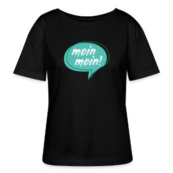 good Morning - Stanley/Stella SERENA Relaxed Women’s Organic Round Neck T-shirt - black - Front - Anna (173cm)