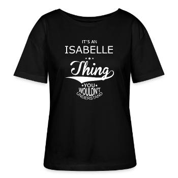 Isabelle - Stanley/Stella Relaxed Rundhals Frauen Bio-T-Shirt SERENA - Schwarz - Vorne - Anna (173cm)