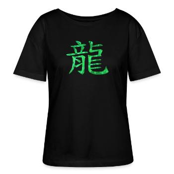 Dragon chinois - T-shirt bio à col rond SERENA Stanley/Stella Femme - noir - Devant - Anna (173cm)