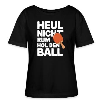 Tischtennis Tischtennisspieler - Stanley/Stella Relaxed Rundhals Frauen Bio-T-Shirt SERENA - Schwarz - Vorne - Anna (173cm)