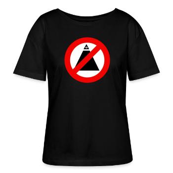 No-Illuminati - T-shirt bio à col rond SERENA Stanley/Stella Femme - noir - Devant - Anna (173cm)