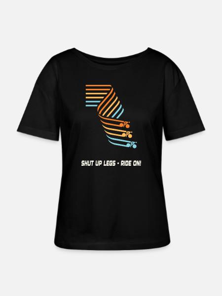 Shut up legs-ride on - Stanley/Stella Relaxed Rundhals Frauen Bio-T-Shirt SERENA - Schwarz