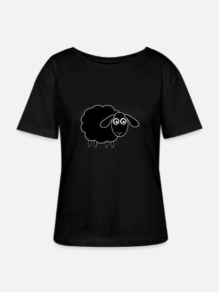 schwarzes Schaf - Stanley/Stella Relaxed Rundhals Frauen Bio-T-Shirt SERENA - Schwarz