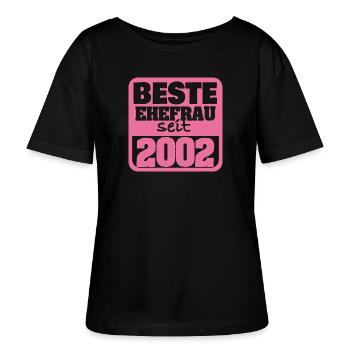 2002 - Stanley/Stella SERENA Relaxed Women’s Organic Round Neck T-shirt - black - Front - Anna (173cm)