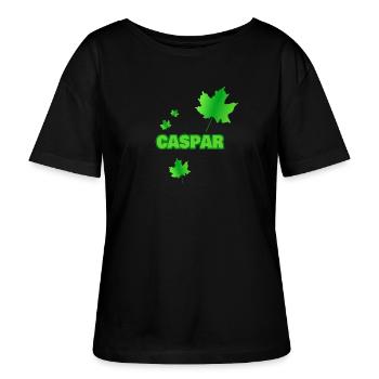 Caspar - Stanley/Stella Relaxed Rundhals Frauen Bio-T-Shirt SERENA - Schwarz - Vorne - Anna (173cm)
