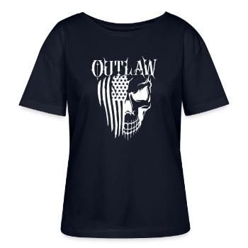 Crâne de hors-la-loi Gangs d’autoroutes Mort de motard - T-shirt bio à col rond SERENA Stanley/Stella Femme - marine - Devant - Anna (173cm)