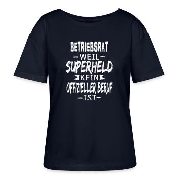 BETRIEBSRAT - Stanley/Stella Relaxed Rundhals Frauen Bio-T-Shirt SERENA - Navy - Vorne - Anna (173cm)