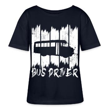 Chauffeur de bus - T-shirt bio à col rond SERENA Stanley/Stella Femme - marine - Devant - Anna (173cm)