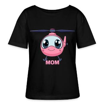 Hélicoptère Mères Hélicoptère Écrou Hélicoptère - T-shirt bio à col rond SERENA Stanley/Stella Femme - noir - Devant - Anna (173cm)