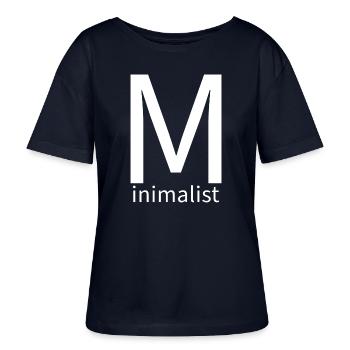 Minimlaist – radically minimal thought - Stanley/Stella SERENA Relaxed Women’s Organic Round Neck T-shirt - navy - Front - Anna (173cm)