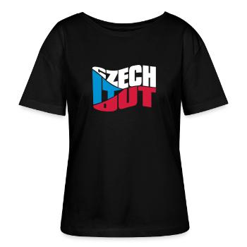 chech - Stanley/Stella SERENA Relaxed Women’s Organic Round Neck T-shirt - black - Front - Anna (173cm)