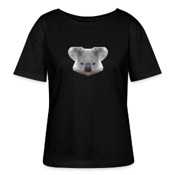 Mr Koala - Stanley/Stella Relaxed Rundhals Frauen Bio-T-Shirt SERENA - Schwarz - Vorne - Anna (173cm)